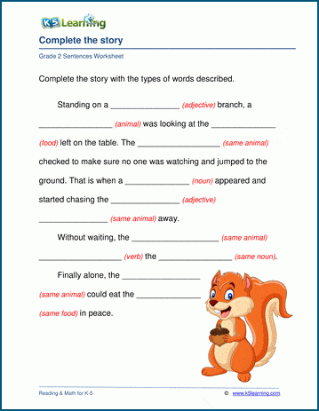 Grade 2 Grammar Worksheets K5 Learning