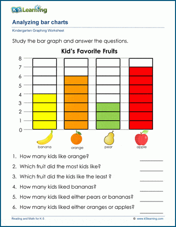 Free Preschool Kindergarten Graphing Worksheets K5 Learning