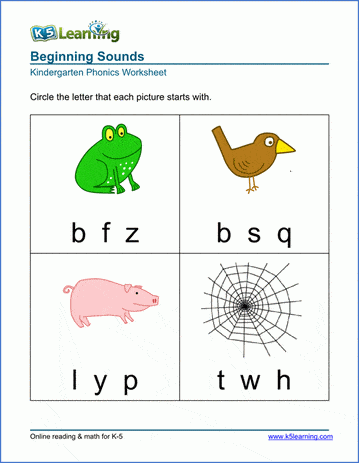 Phonetic Chart Sound For Kindergarten