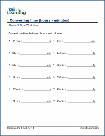 Time Measurement Conversion Chart