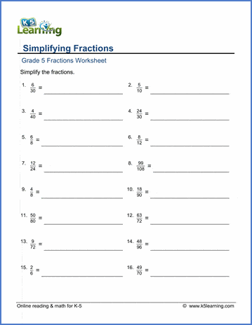 simplest form how to simplify a fraction
 Grade 10 Worksheets - Converting Fractions to Mixed Numbers ...